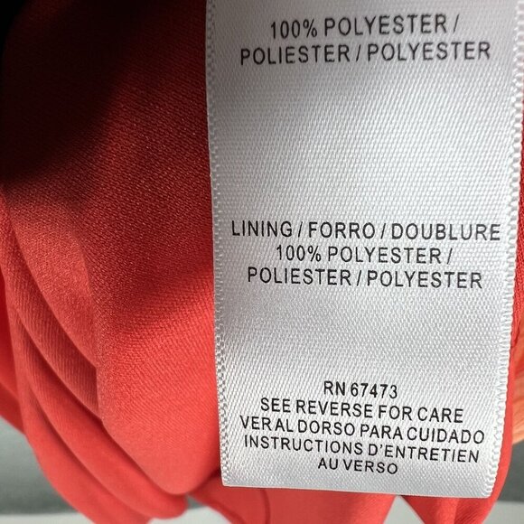 Melonie T NWT Women 12 Chiffon Ruffle Artsy Leaf Tiered Dress 3/4 Balloon Sleeve - Picture 13 of 16